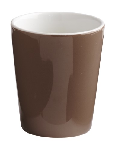 Vaso redondo marrón gres esmaltado 10 cl Ø 6 cm Prismo Pro.mundi