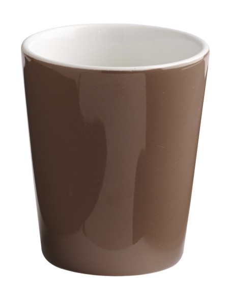 Vaso redondo marrón gres esmaltado 10 cl Ø 6 cm Prismo Pro.mundi