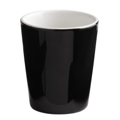 Vaso redondo negro gres esmaltado 10 cl Ø 6 cm Prismo Pro.mundi