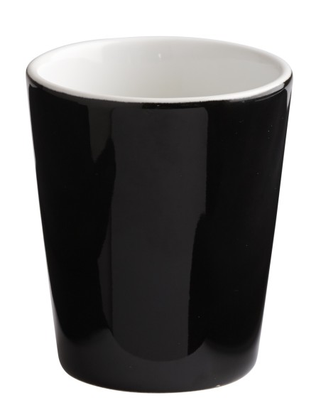 Vaso redondo negro gres esmaltado 10 cl Ø 6 cm Prismo Pro.mundi