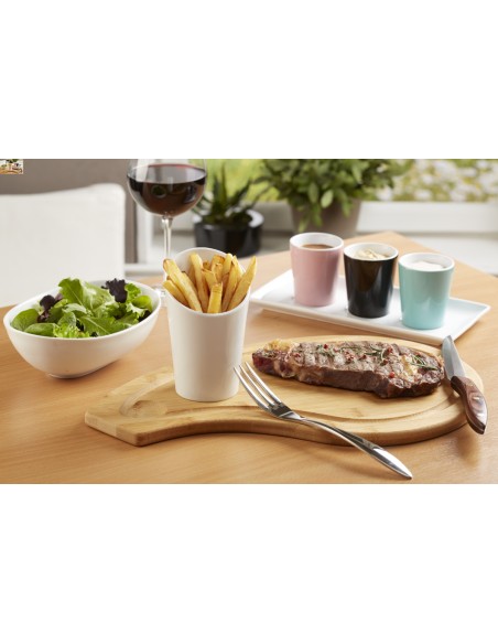 Vaso redondo negro gres esmaltado 10 cl Ø 6 cm Prismo Pro.mundi