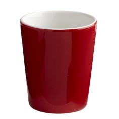 Vaso redondo rojo gres esmaltado 10 cl Ø 6 cm Prismo Pro.mundi