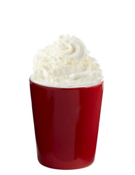 Vaso redondo rojo gres esmaltado 10 cl Ø 6 cm Prismo Pro.mundi