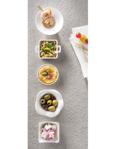 Cuchara de degustación redonda blanca porcelana 10 cm Playtime Pro.mundi