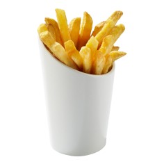 Cono para patatas fritas redondo blanco porcelana Ø 8 cm Pro.mundi