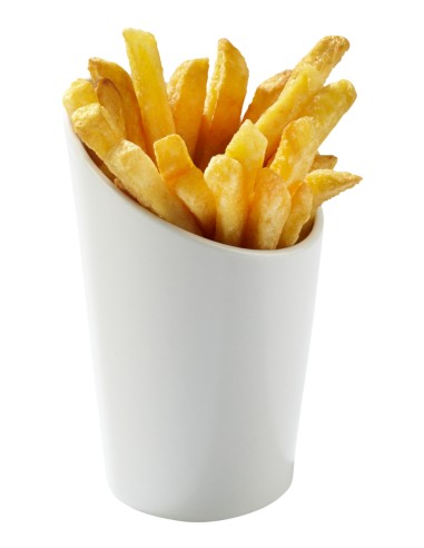 Cono para patatas fritas redondo blanco porcelana Ø 8 cm Pro.mundi