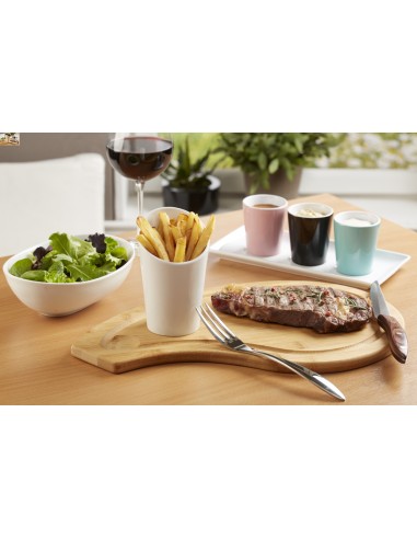 Cono para patatas fritas redondo blanco porcelana Ø 8 cm Pro.mundi