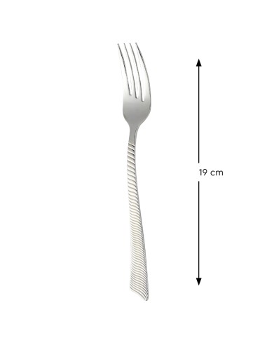 Tenedor de postre acero inoxidable 18/10 19 cm Wave Cisele Pro.mundi