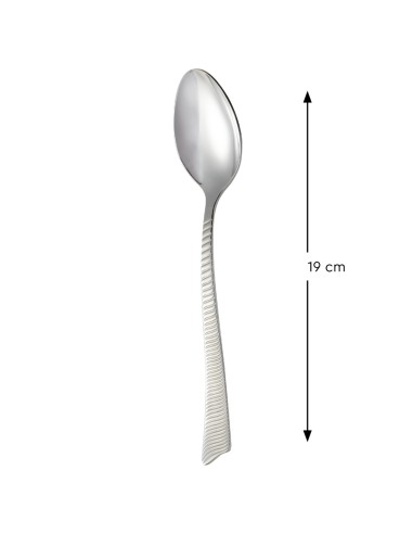 Cuchara de postre inox 18/10 19 cm Wave Cisele Pro.mundi