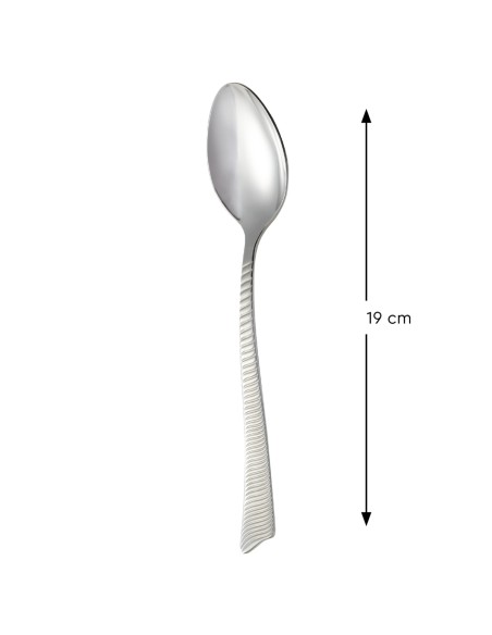 Cuchara de postre inox 18/10 19 cm Wave Cisele Pro.mundi