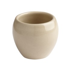 Cazuelita para caracoles redonda beige de gres esmaltado Ø 3