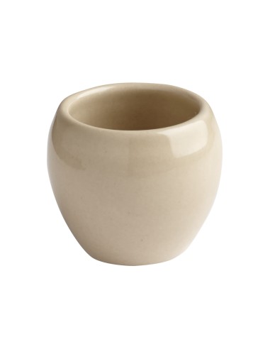 Cazuelita para caracoles redonda beige de gres esmaltado Ø 3