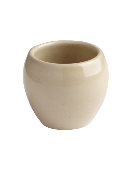 Cazuelita para caracoles redonda beige de gres esmaltado Ø 3