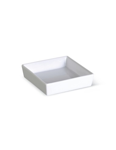 Raviera cuadrada blanca porcelana vitrificada 11 cm Edina Pro.mundi