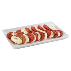 Plato llano rectangular blanco porcelana vitrificada 33x18 cm Edina Pro.mundi