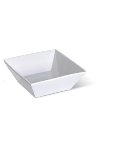 Ensaladera cuadrada blanca porcelana vitrificada 20 cm Edina Pro.mundi