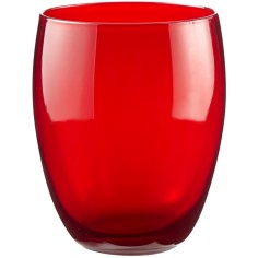 Vaso forma baja rojo vidrio 30 cl Baya Pro.mundi
