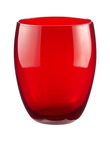 Vaso forma baja rojo vidrio 30 cl Baya Pro.mundi