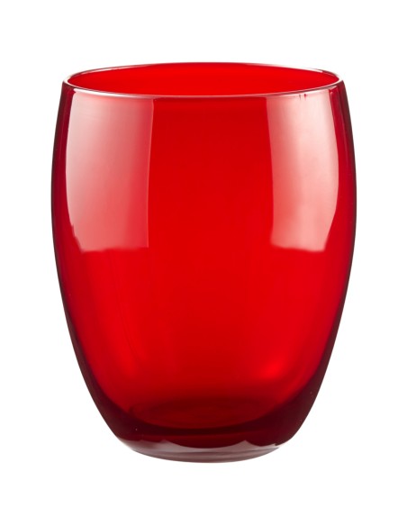 Vaso forma baja rojo vidrio 30 cl Baya Pro.mundi