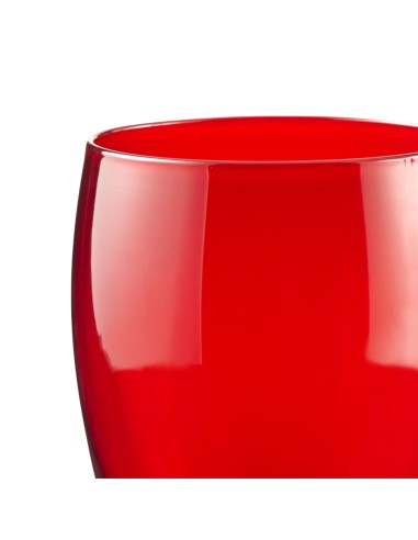 Vaso forma baja rojo vidrio 30 cl Baya Pro.mundi