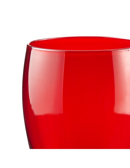 Vaso forma baja rojo vidrio 30 cl Baya Pro.mundi