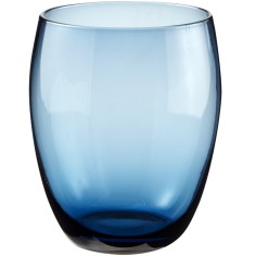 Vaso forma baja azul vidrio 30 cl Baya Pro.mundi