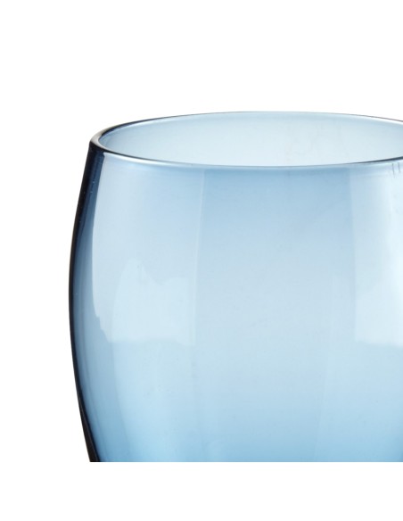 Vaso forma baja azul vidrio 30 cl Baya Pro.mundi