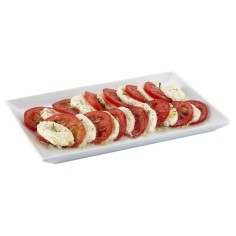 Plato llano rectangular blanco porcelana vitrificada 21x13 cm Edina Pro.mundi