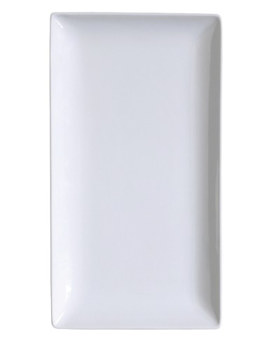 Plato llano rectangular blanco porcelana vitrificada 21x13 cm Edina Pro.mundi