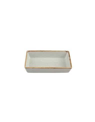 Cuenco Aperitivo Rectangular Porcelana Gris 8x14 Cm Seasons Porland