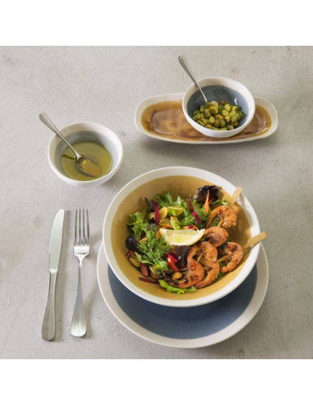 Plato llano redondo gris gres esmaltado Ø 22 cm Winter Pro.mundi