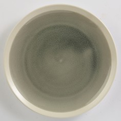 Plato llano redondo gris gres esmaltado Ø 25