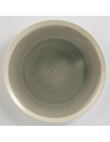 Plato llano redondo gris gres esmaltado Ø 25
