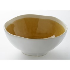 Ensaladera redonda amarilla de gres esmaltado Ø 17