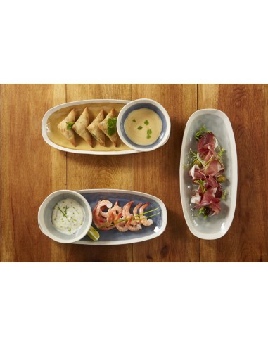 Fuente ovalada amarilla de gres esmaltado 30,5 cm Winter Pro.mundi