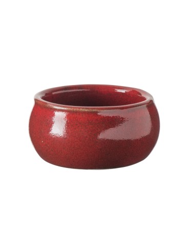 Mantequera redonda roja gres esmaltado Ø 7 cm Gres Couleur Pro.mundi