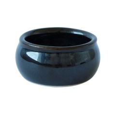 Mantequera redonda azul gres esmaltado Ø 7 cm Gres Couleur Pro.mundi