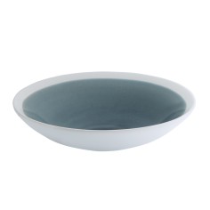 Plato extra hondo redondo azul gres esmaltado Ø 24 cm Winter Pro.mundi