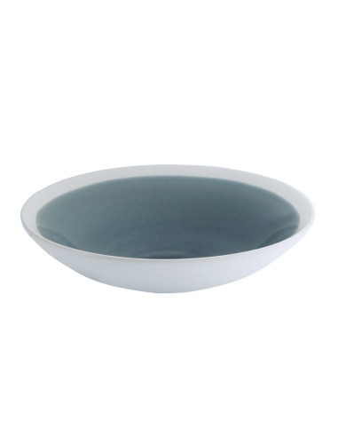 Plato extra hondo redondo azul gres esmaltado Ø 24 cm Winter Pro.mundi