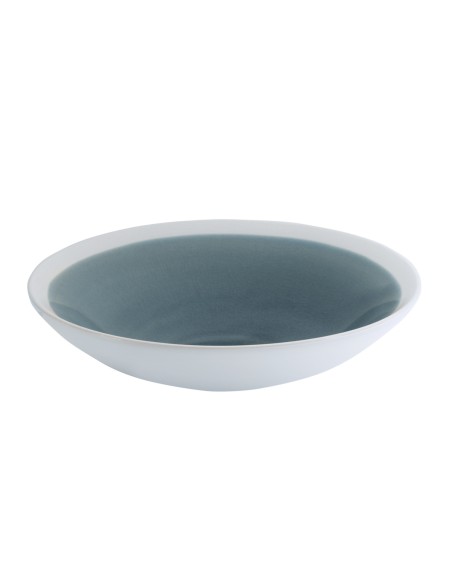 Plato extra hondo redondo azul gres esmaltado Ø 24 cm Winter Pro.mundi