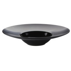 Plato extra hondo redondo negro gres esmaltado Ø 27 cm Chic & Mat Pro.mundi