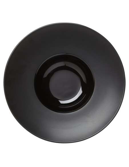 Plato extra hondo redondo negro gres esmaltado Ø 27 cm Chic & Mat Pro.mundi
