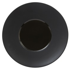 Plato llano redondo negro gres esmaltado Ø 28 cm Chic & Mat Pro.mundi