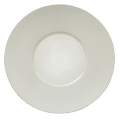 Plato llano redondo blanco gres esmaltado Ø 30