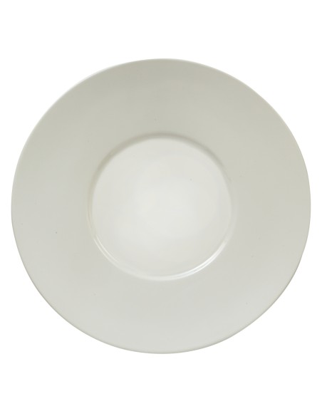 Plato llano redondo blanco gres esmaltado Ø 30