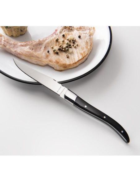 Cuchillo chuletero negro 25,5 cm Lupo Black Pro.mundi