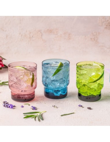 Vaso bajo violeta de vidrio 22 cl Artic Pro.mundi