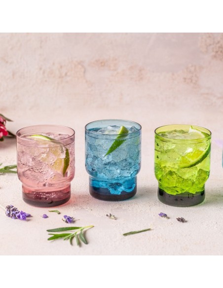 Vaso bajo violeta de vidrio 22 cl Artic Pro.mundi