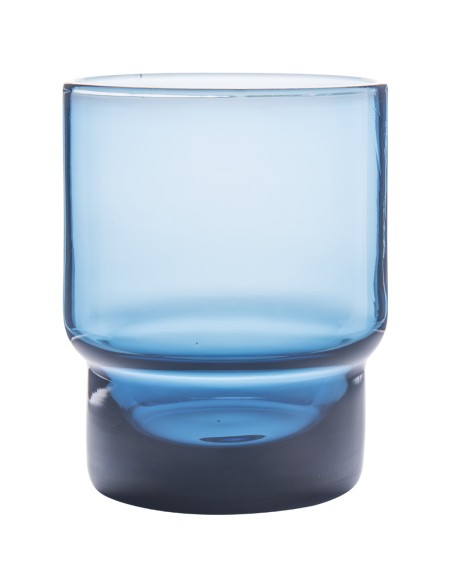 Vaso forma baja azul vidrio 22 cl Artic Pro.mundi