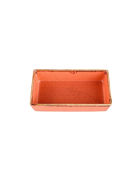 Cuenco Aperitivo Rectangular Porcelana Naranja 16 Cm Seasons Porland